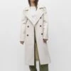 PULL & BEAR Basic- Trench - Mottled Beige