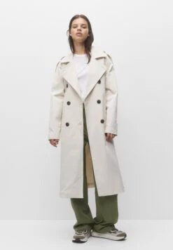 PULL & BEAR Basic- Trench - Mottled Beige