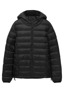 PULL & BEAR Weight Hooded - Puffer - Giacca Invernale - Black -Pull & Bear 8fd79472a51b4472a2fdfdfb2981c45b