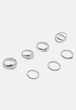 PULL & BEAR Pack Of 7 AnelloSilver Coloured Donna Gioielli PUC51L0EM-D11 -Pull & Bear 9099baf45c4d40c1a0c77ff0cfe27d17