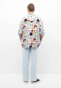 PULL & BEAR Print Short SleeveCamiciaWhite Donna Camicie E Bluse PUC210099-A11 -Pull & Bear 9258b60118bf4b75a25d98f3cc914398