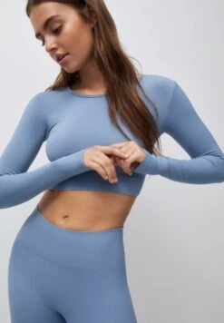 PULL & BEAR Comfort FitMaglietta A Manica LungaBlue Donna T-shirt E Top PUC21D2JZ-K11 -Pull & Bear 92f402993b2f4f4c985eb80ea4ca5b49