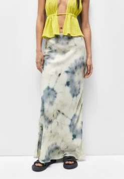PULL & BEAR Tie-DyeGonna LungaWhite Donna Gonne PUC21B0J8-A11