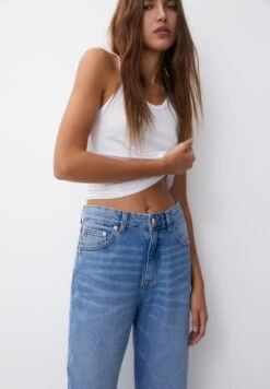 PULL & BEAR GauchoJeans A SigarettaBlue Denim Donna Jeans PUC21N0MT-K11 -Pull & Bear 95aeaabcd1dc4407ae88e05035972e0d