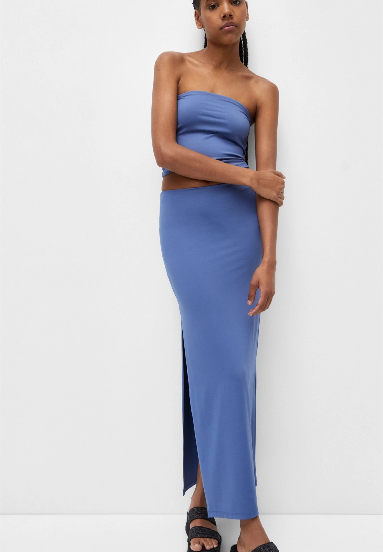 PULL & BEAR Basic-Midi - Gonna A Tubino - Blue 3 PULL & BEAR Basic-Midi - Gonna A Tubino - Blue