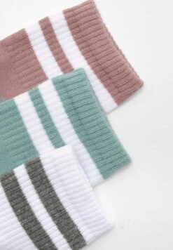 PULL & BEAR Pack Of 3 Striped CalzeGreen Donna Calze PUC81F04O-M11 -Pull & Bear 9769a6c28e144f74bb208661772285f8