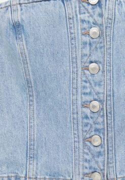 PULL & BEAR Corset - Top - Blue Denim -Pull & Bear 9831108a7e364fbf9b8c37e0531984fc