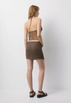 PULL & BEAR Sequinned Detail- Top - Brown -Pull & Bear 994692d785814a3fa378d27faaa36f33