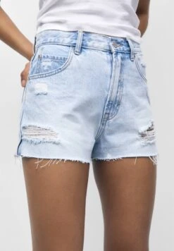 PULL & BEAR Mom-FitShorts Di JeansStone Blue Denim Donna Shorts PUC21S0D3-K12 -Pull & Bear 99e923a9ab0a4237aedfb70830b780bd