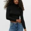 PULL & BEAR Basic Ribbed High Neck SweaterMaglioneBlack Donna Maglieria PUC21I0C7-Q11 -Pull & Bear 9bdae3abfe2b443db968daa1ec385e9c
