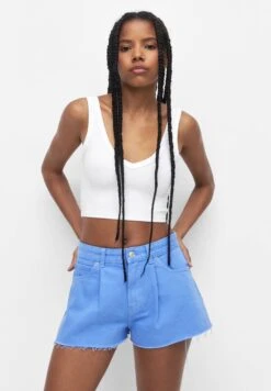PULL & BEAR Darted- Shorts Di Jeans - Blue