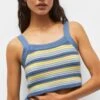 PULL & BEAR Striped Crochet CropTopBlue Donna T-shirt E Top PUC21E116-K11 -Pull & Bear 9de9503b2136403d87b4325a20b623d8