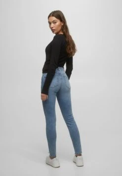 PULL & BEAR Push Up Jeans Skinny FitStone Blue Denim Donna Jeans PUC21N0K1-K13 -Pull & Bear 9ecf30002b8f4983a615d7aca1946fe3