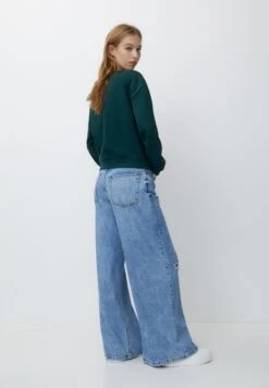 PULL & BEAR Round NeckFelpaDark Green Donna Felpe PUC21J110-M13 -Pull & Bear 9fc05e1c27754e469fd3abce69046f49