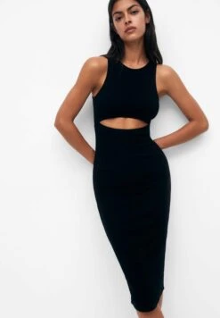 PULL & BEAR Long Cut Out - Tubino - Black