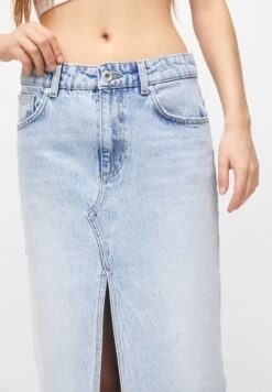 PULL & BEAR Long - Gonna Lunga - Stone Blue Denim -Pull & Bear a3bcf4961fc84264b1b5d01899655eb6