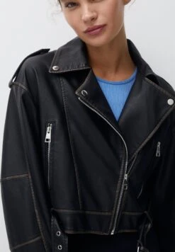 PULL & BEAR Biker Giacca In SimilpelleBlack Donna Giacche E Blazer PUC21G0IA-Q11 -Pull & Bear a468d76a853b43c0ad694b7df62d26c9