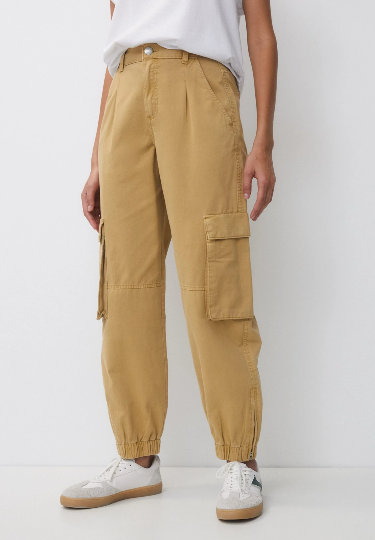 PULL & BEAR Pantaloni CargoCamel Donna Pantaloni PUC21A0VO-B11 3 PULL & BEAR Pantaloni CargoCamel Donna Pantaloni PUC21A0VO-B11