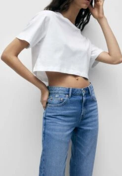 PULL & BEAR Mid Waist FadedJeans A SigarettaBlue Denim Donna Jeans PUC21N0KX-K12 -Pull & Bear a56ad4663ea346048818b8c0e510cffa