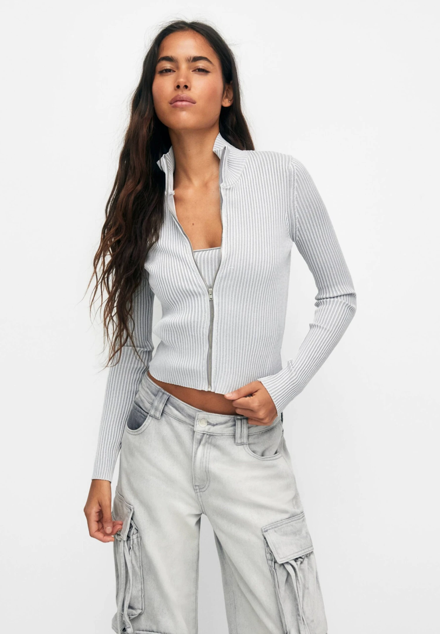 PULL & BEAR CardiganLight Grey Donna Maglieria PUC21I0OA-C11 3 PULL & BEAR CardiganLight Grey Donna Maglieria PUC21I0OA-C11