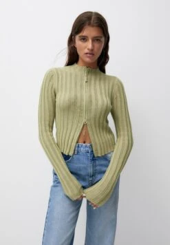 PULL & BEAR Faded-FinishCardiganGreen Donna Maglieria PUC21I0OY-M11