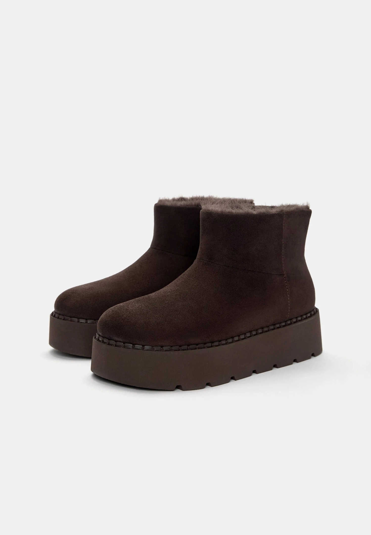 PULL & BEAR FLAT - Stivali Da Neve - Dark Brown 4 PULL & BEAR FLAT - Stivali Da Neve - Dark Brown - immagine 2