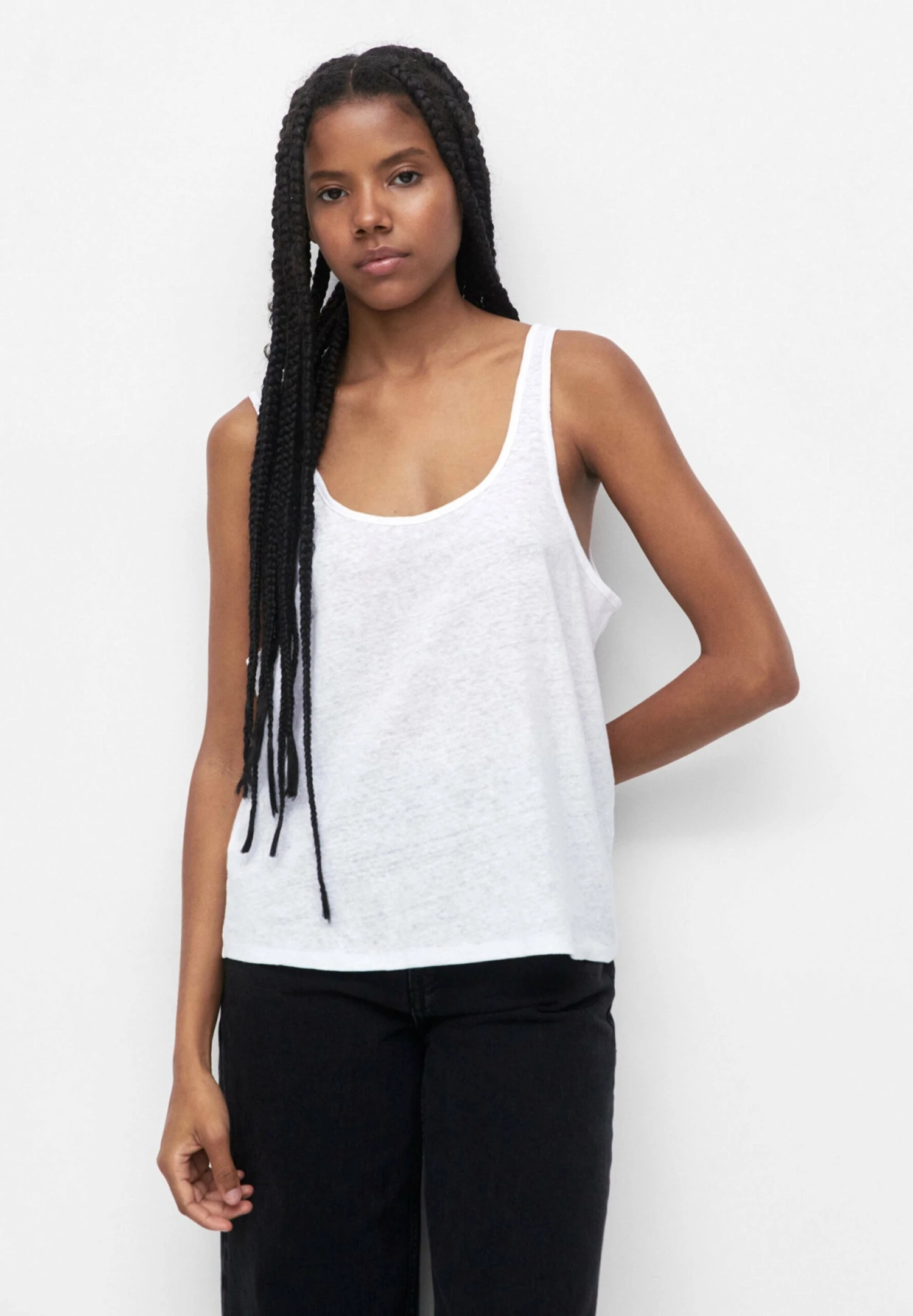 PULL & BEAR Rustic StrappyTopWhite Donna T-shirt E Top PUC21D2EW-A11 3 PULL & BEAR Rustic StrappyTopWhite Donna T-shirt E Top PUC21D2EW-A11