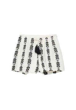 PULL & BEAR Printed Jacquard- Shorts - White -Pull & Bear a90dbbb31a3d4aa28602a38f4c60d7b8