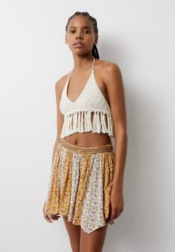 PULL & BEAR Asymmetric - Gonna A Pieghe - Ochre