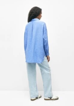 PULL & BEAR Rustic Oversized CamiciaBlue Donna Camicie E Bluse PUC21E0YU-K12 -Pull & Bear ab2b3c45170e482595562fd6d095393e