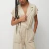 PULL & BEAR LongTuta JumpsuitBeige Donna Tute Jumpsuit PUC21T0AI-B11