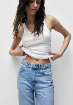 PULL & BEAR Jeans A SigarettaBlue Denim Donna Jeans PUC21N0KW-K11 -Pull & Bear adafd3fbcaa54627af681cc87036d19a