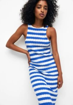 PULL & BEAR Striped Midi Abito In MagliaBlue Donna Vestiti PUC21C13I-K11 -Pull & Bear af72689493fc4a2fa98c5857692c8a8f