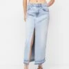 PULL & BEAR Long - Gonna Lunga - Stone Blue Denim 1 PULL & BEAR Long - Gonna Lunga - Stone Blue Denim -Pull & Bear aff9dbffa54540a3a2976e69f65bc153