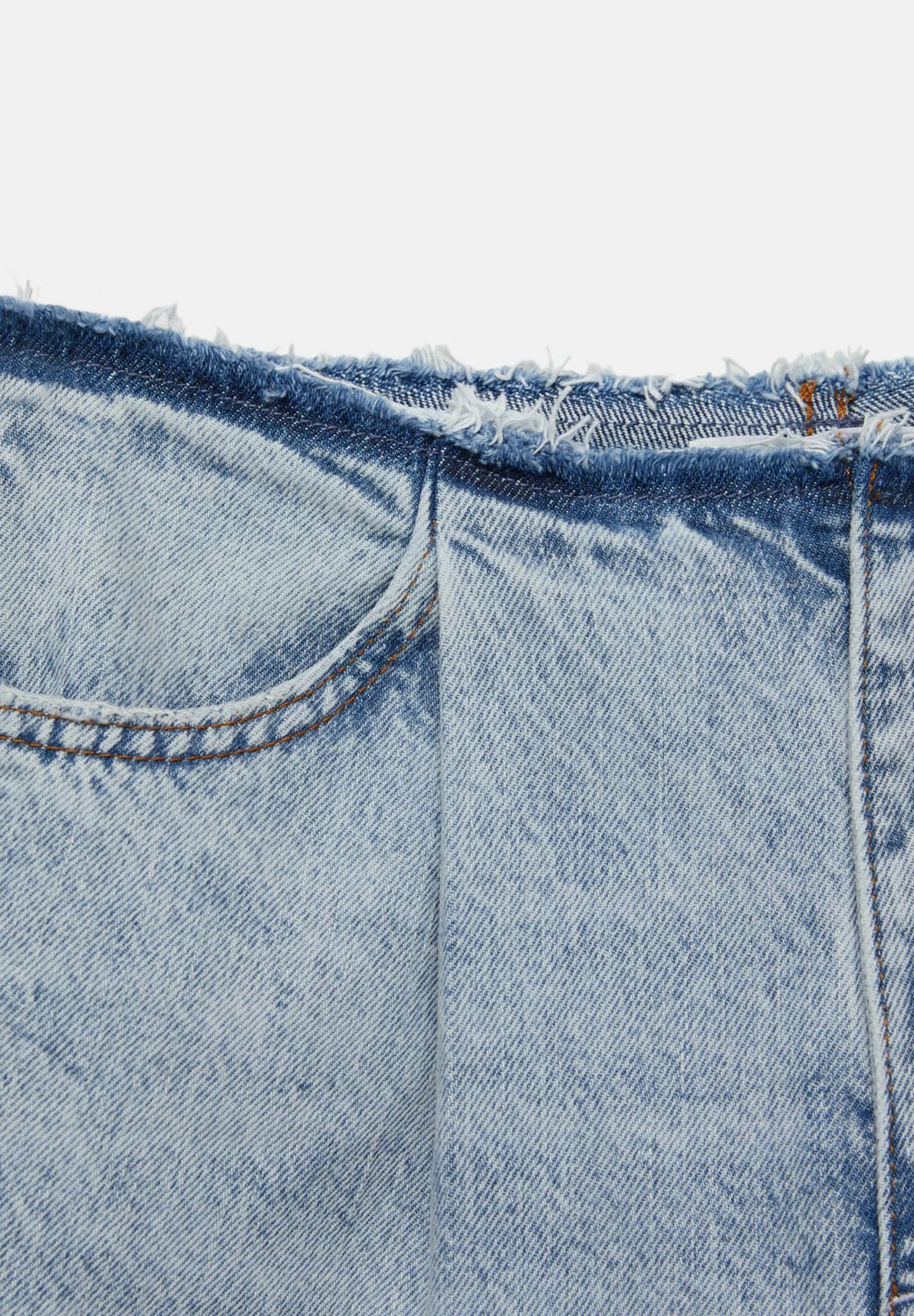 PULL & BEAR Wide Leg With Pleated Cuffs - Jeans A Zampa - Blue Denim 7 PULL & BEAR Wide Leg With Pleated Cuffs - Jeans A Zampa - Blue Denim - immagine 5