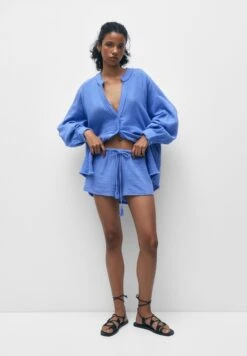 PULL & BEAR Rustic With Elastic WaistbandShortsBlue Donna Shorts PUC21S0E6-K11 -Pull & Bear b1e179e2eb214e6d8bd0d28612133482