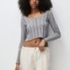 PULL & BEAR Open With Lettuce-Edge MaglioneDark Grey Donna Maglieria PUC21I0OW-C11 -Pull & Bear b1f53ccd0a9c4dc9aad1317caf923dfc