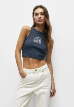 PULL & BEAR TopDark Grey Donna T-shirt E Top PUC21D2G4-C11