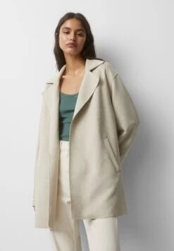 PULL & BEAR With Roll-Up Sleeves - Cappotto Corto - Stone