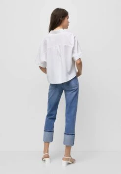 PULL & BEAR Short Sleeve RusticCamiciaWhite Donna Camicie E Bluse PUC21E0ZB-A11 -Pull & Bear b3946e9104454f5d82442567ada78127