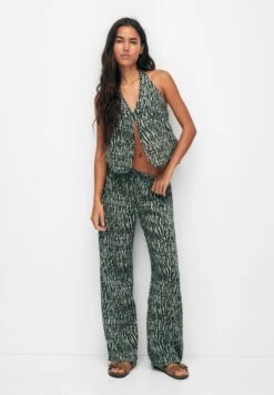 PULL & BEAR Tie-Dye PrintedPantaloniKhaki Donna Pantaloni PUC21A0UA-N11 -Pull & Bear b46fe8e13597493db060cabd0d031e44