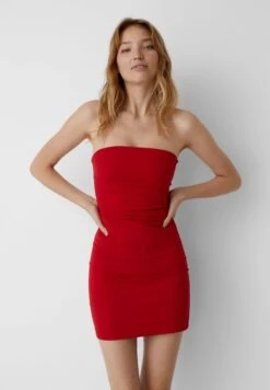 PULL & BEAR Strapless ShortTubinoRed Donna Vestiti PUC21C15M-G11