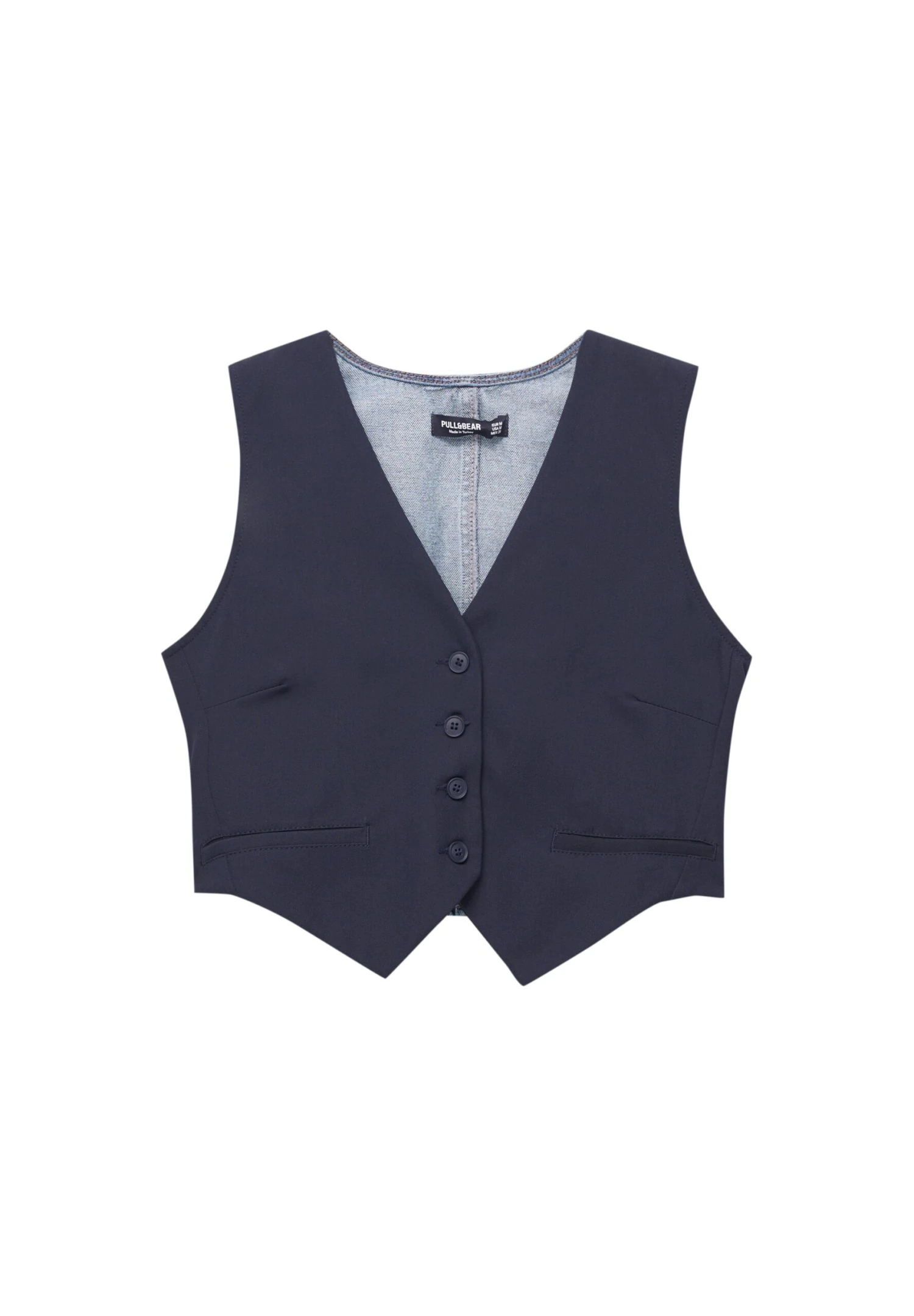 PULL & BEAR ContrastSmanicatoDark Blue Donna Giacche E Blazer PUC21G0IW-K11 10 PULL & BEAR ContrastSmanicatoDark Blue Donna Giacche E Blazer PUC21G0IW-K11 - immagine 8