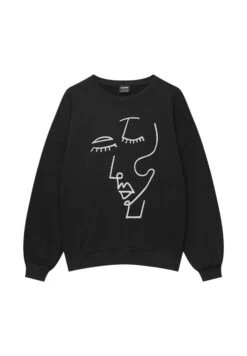 PULL & BEAR With Face Graphic FelpaBlack Donna Felpe PUC21J11P-Q11 12 PULL & BEAR With Face Graphic FelpaBlack Donna Felpe PUC21J11P-Q11 -Pull & Bear b8fc3d24af5441978251bdfb6cfcfd78