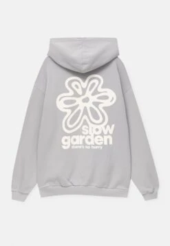 PULL & BEAR Flower- Felpa Con Cappuccio - Grey -Pull & Bear bc481aec0a194581a4ac3581c4de3cf1