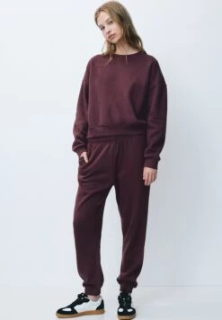 PULL & BEAR Basic - Pantaloni Sportivi - Brown -Pull & Bear bd18fb96d85b4e4da28be2725528770b
