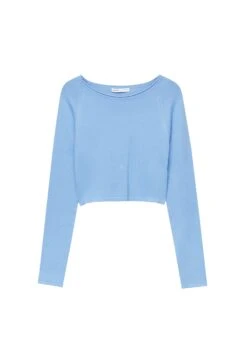 PULL & BEAR CroppedMaglioneBlue Denim Donna Maglieria PUC21I0OZ-K11 12 PULL & BEAR CroppedMaglioneBlue Denim Donna Maglieria PUC21I0OZ-K11 -Pull & Bear bddc553f283a41e0ab5b5d0fe58e3193