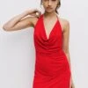 PULL & BEAR HALTER - Vestito Elegante - Red -Pull & Bear be4ab1a925454857ace0761a718c6419