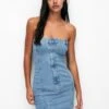 PULL & BEAR Vestito Di JeansStone Blue Denim Donna Vestiti PUC21C14C-K11