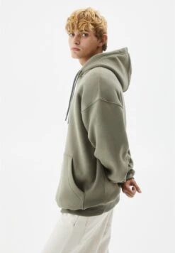 PULL & BEAR Basic ColouredFelpa Con CappuccioKhaki Donna Felpe PUC21009J-N11 -Pull & Bear c174ba85828846a1ae062bb8c6911866